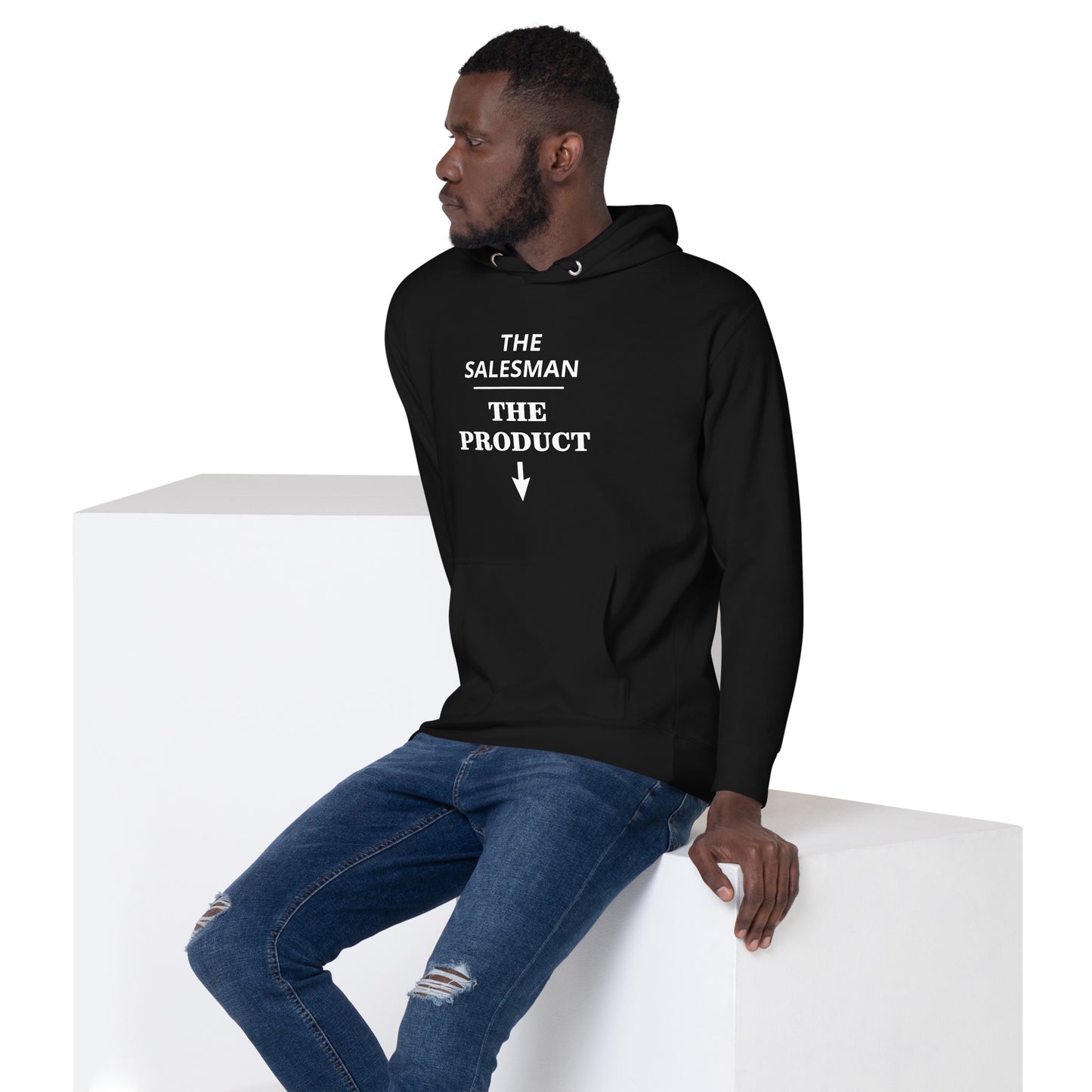 The Salesman, Premium High Quality Gift Idea for Him, Boyfriend, Son, Fathers Day Gift, Gift for Dad, Husband Premium Unisex Hoodie