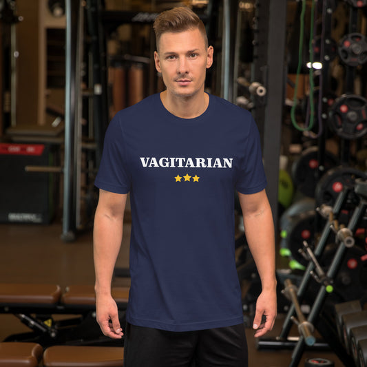 VAGITARIAN, Funny Sarcastic, Premium High Quality Gift Idea for Him, Boyfriend, Son, Fathers Day Gift, Gift for Dad, Husband Premium Unisex  t-shirt